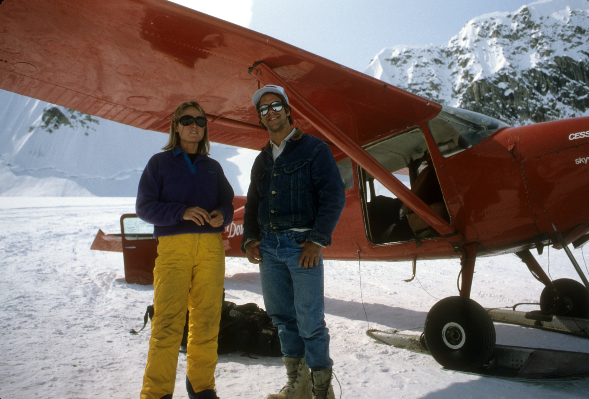 Me and pilot on Kahiltna Glacier